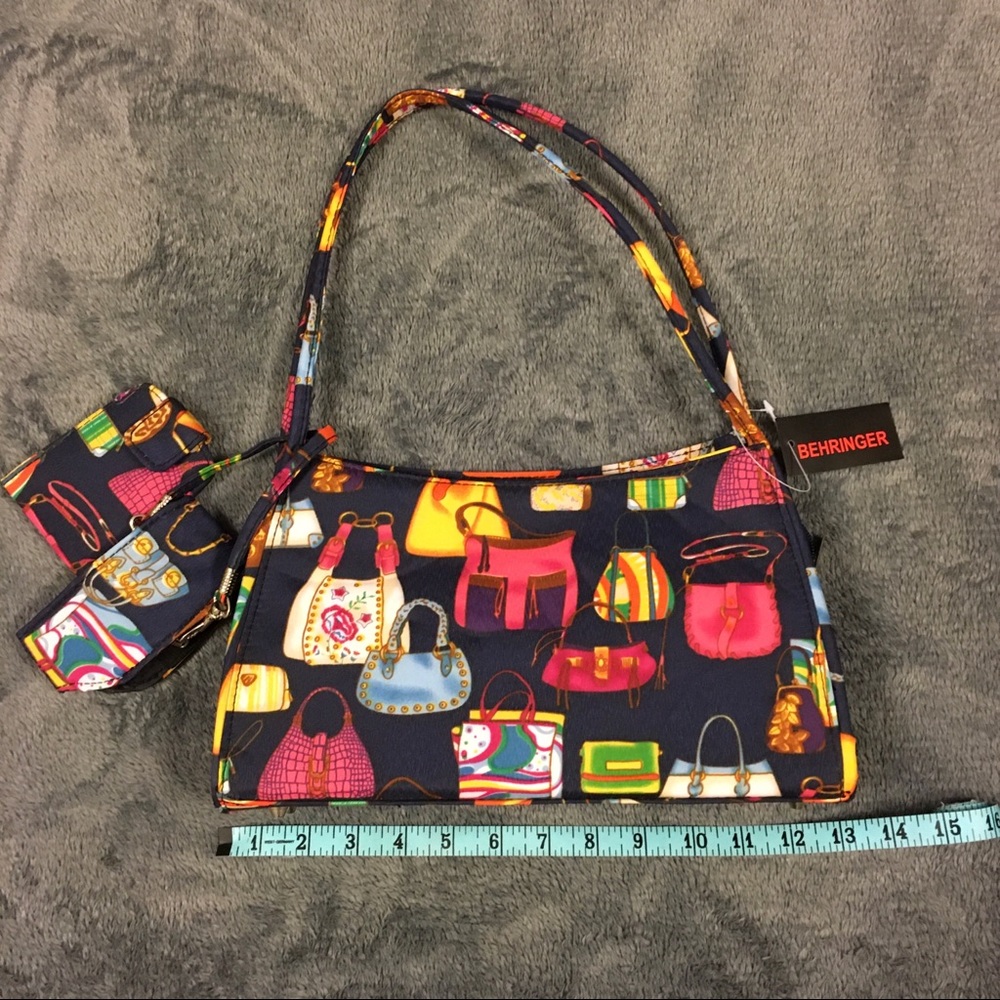 NWT Behringer Purse; Cute Purse Print Material